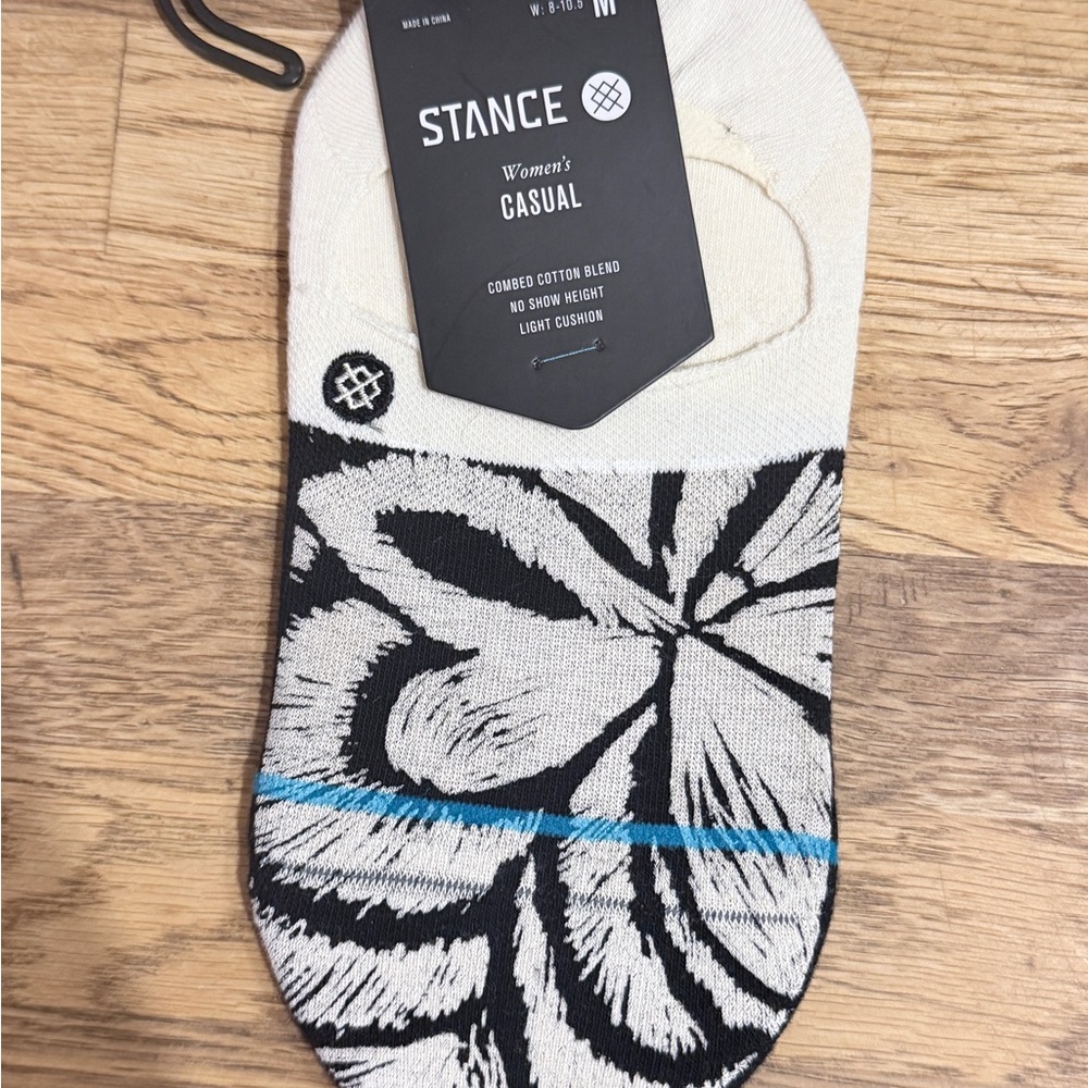 Stance Women's Casual No-Show Socks in White, Black & Blue